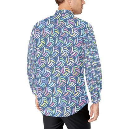 Volleyball Print Design LKS301 Men's Long Sleeve Dress Shirt