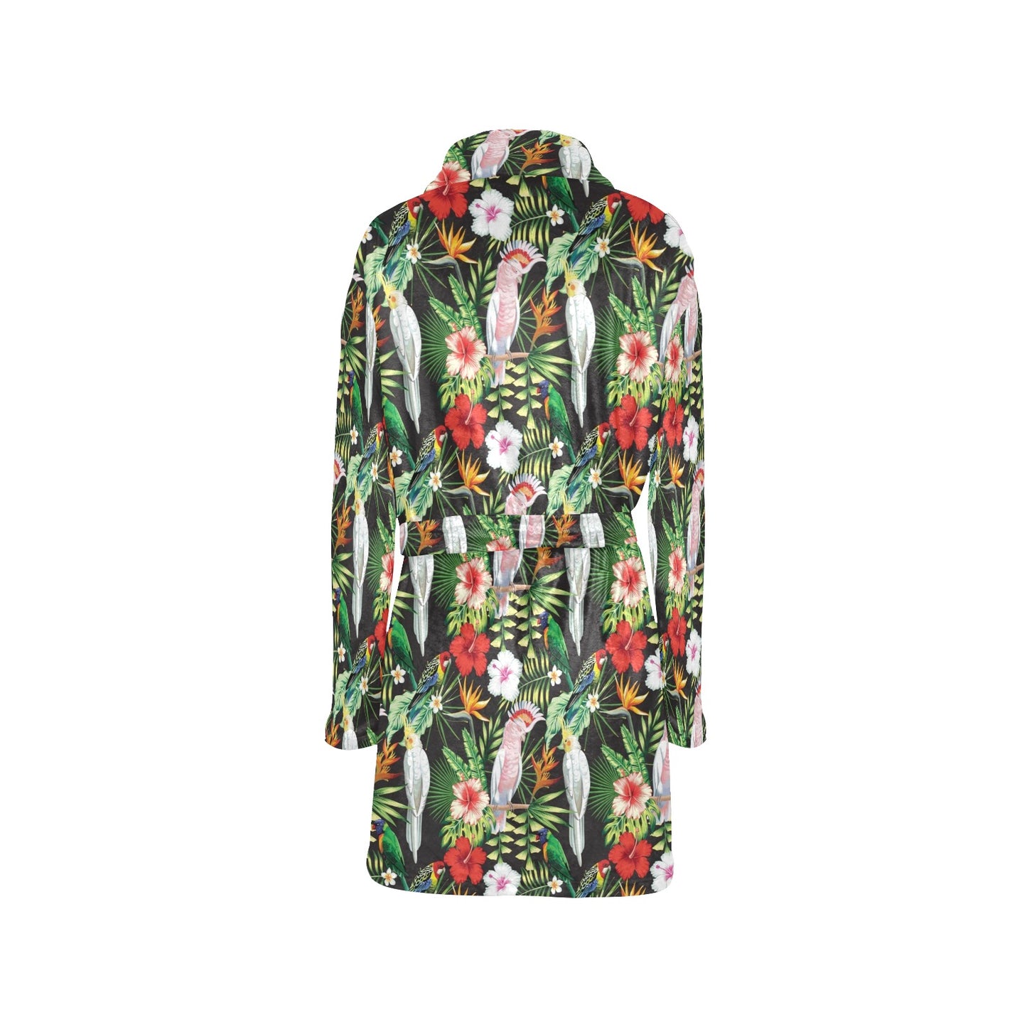 Tropical Flower Pattern Print Design TF03 Women's Fleece Robe