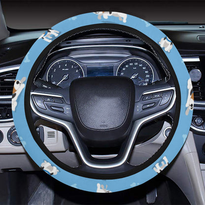 Russell Terriers Print Design LKS3010 Steering Wheel Cover with Elastic Edge