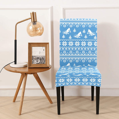 Ski Knit Pattern Print Design LKS302 Dining Chair Slipcover