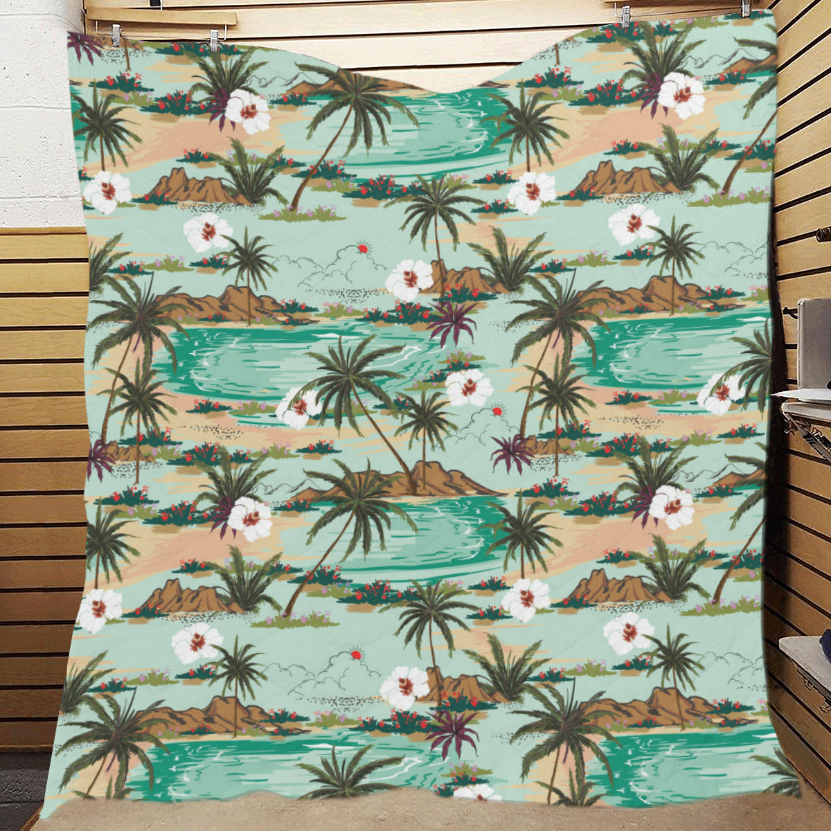 Pacific island Pattern Print Design A03 Premium Quilt
