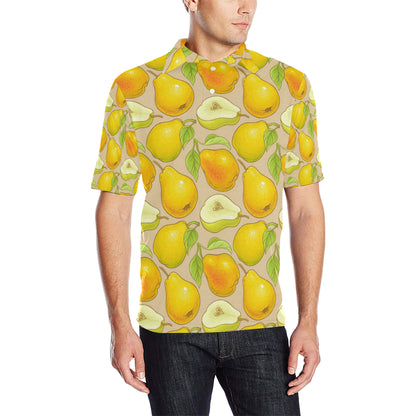 Pear Pattern Print Design PE05 Men Polo Shirt