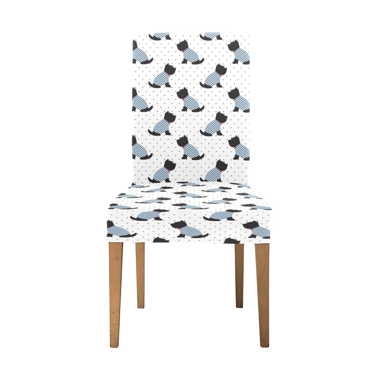 Scottish Terriers Print Design LKS3013 Dining Chair Slipcover