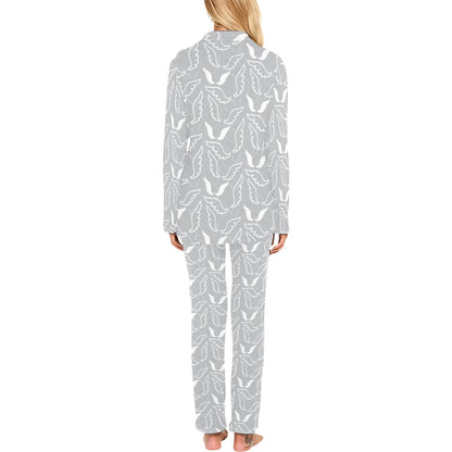 Angel Wings Pattern Print Design 01 Women's Long Pajama Set