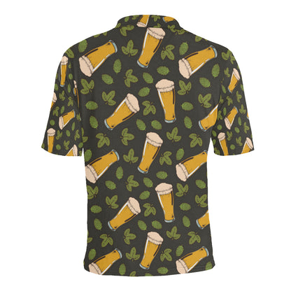 Beer Iris Pattern Print Design 02 Men Polo Shirt
