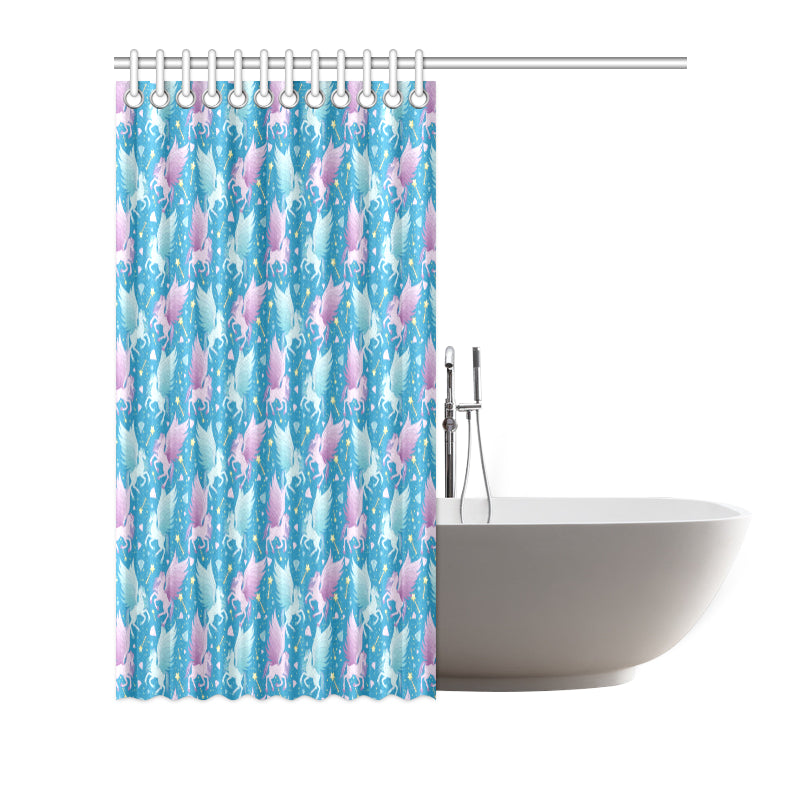 Pegasus Pattern Print Design 04 Shower Curtain