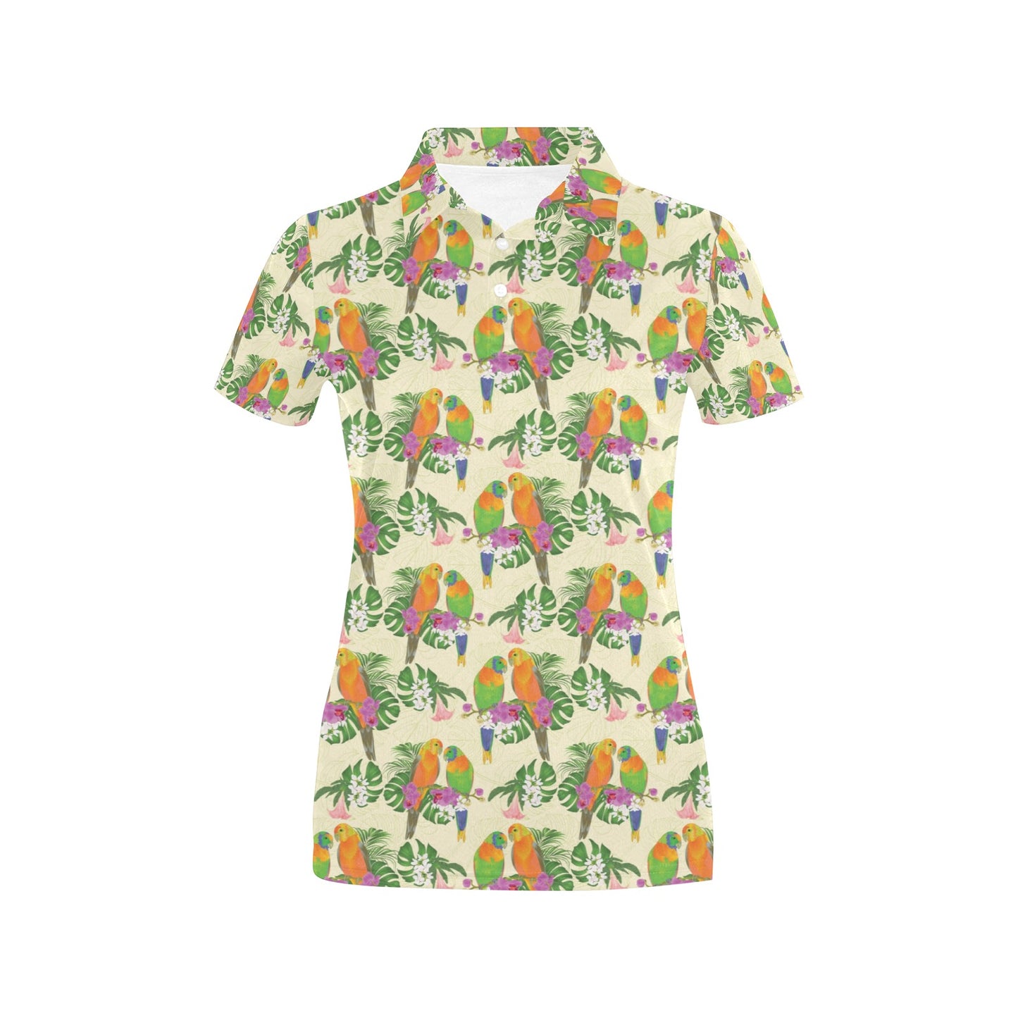 Conures Pattern Print Design 02 Women's Polo Shirt
