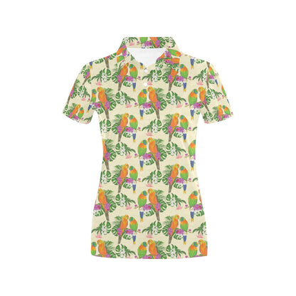 Conures Pattern Print Design 02 Women's Polo Shirt