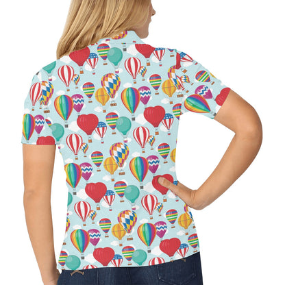 Ballon Pattern Print Design 07 Women's Polo Shirt