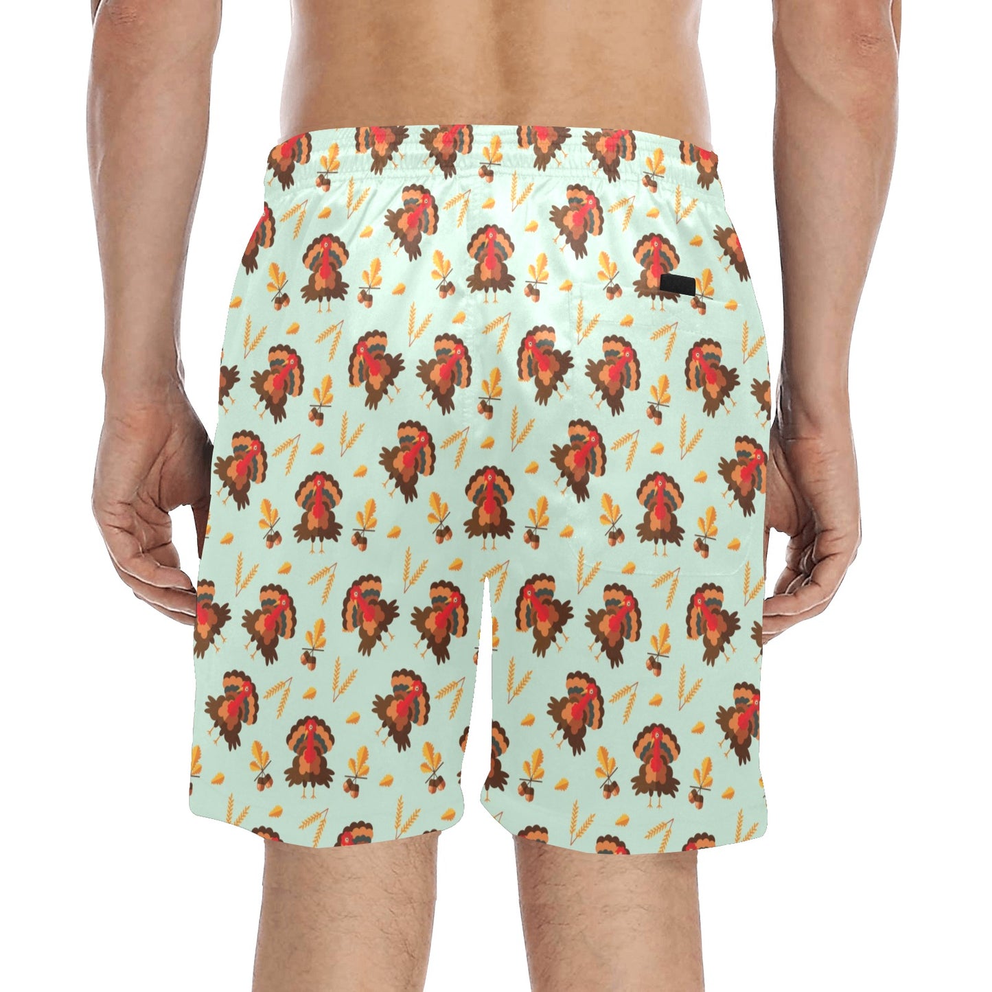 Thanksgiving Print Design LKS309 Men's Swim Trunks Beach Shorts