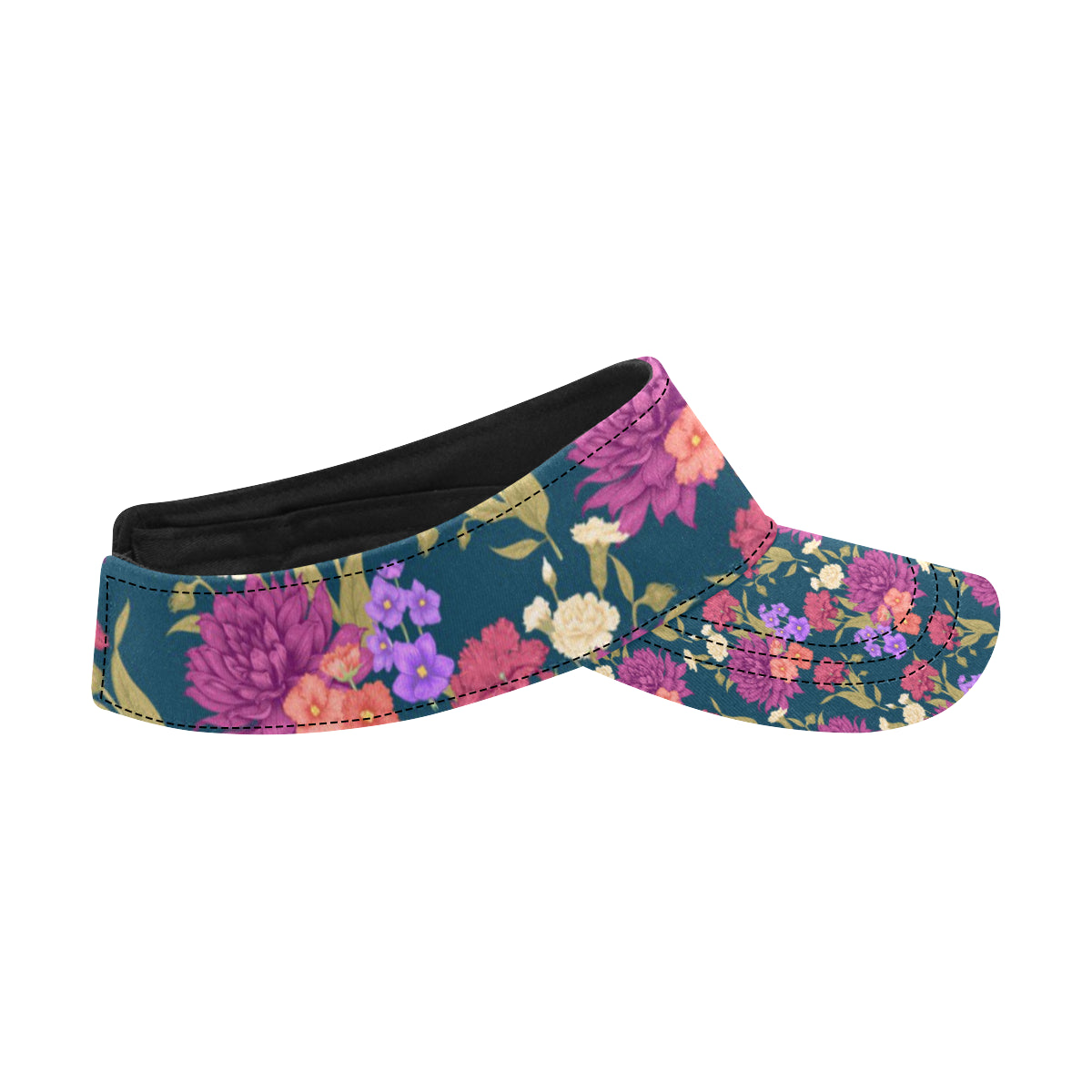 Dahlia Pattern Print Design DH01 Unisex Sun Visor