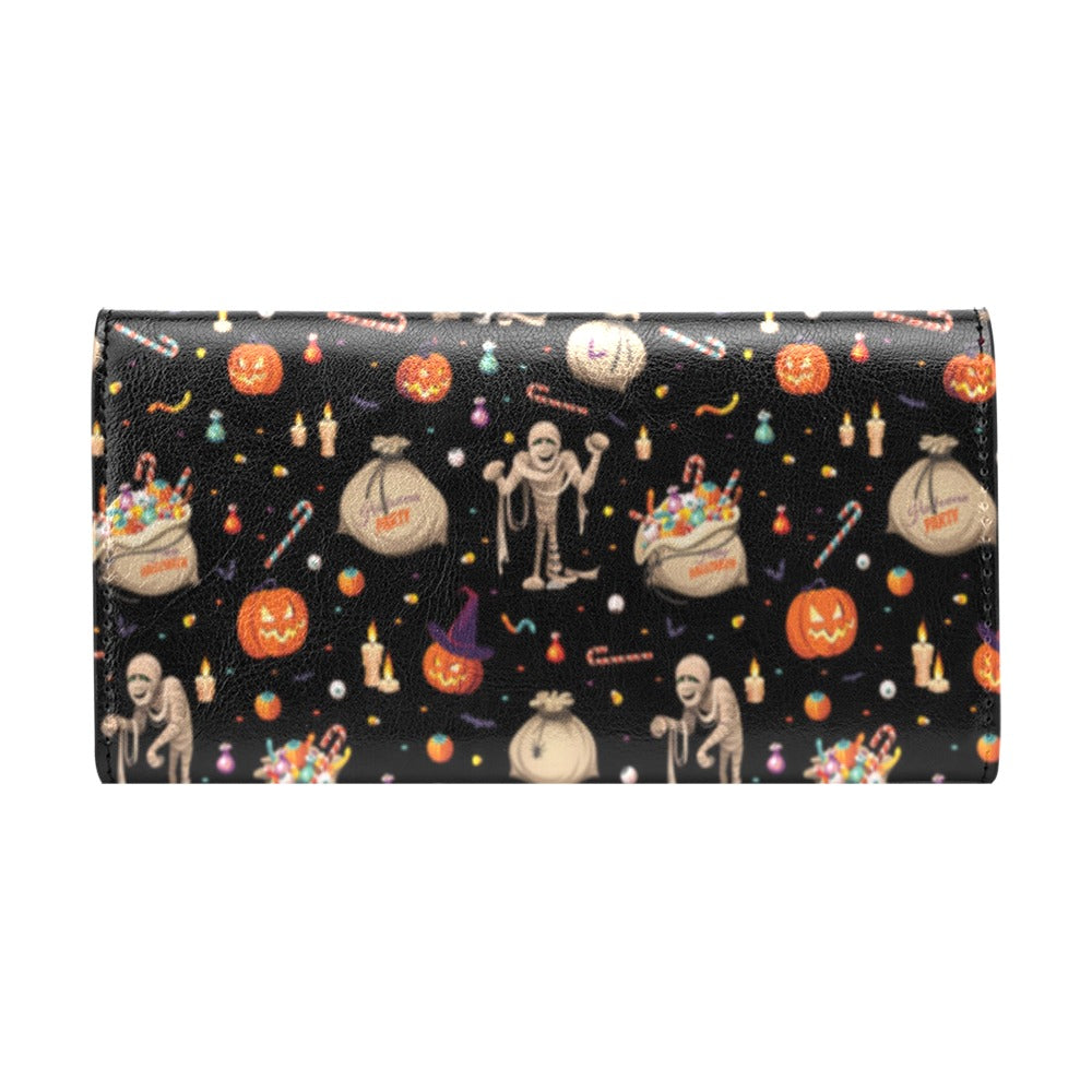 Mummy Halloween Print Design LKS303 Women's Trifold Wallet