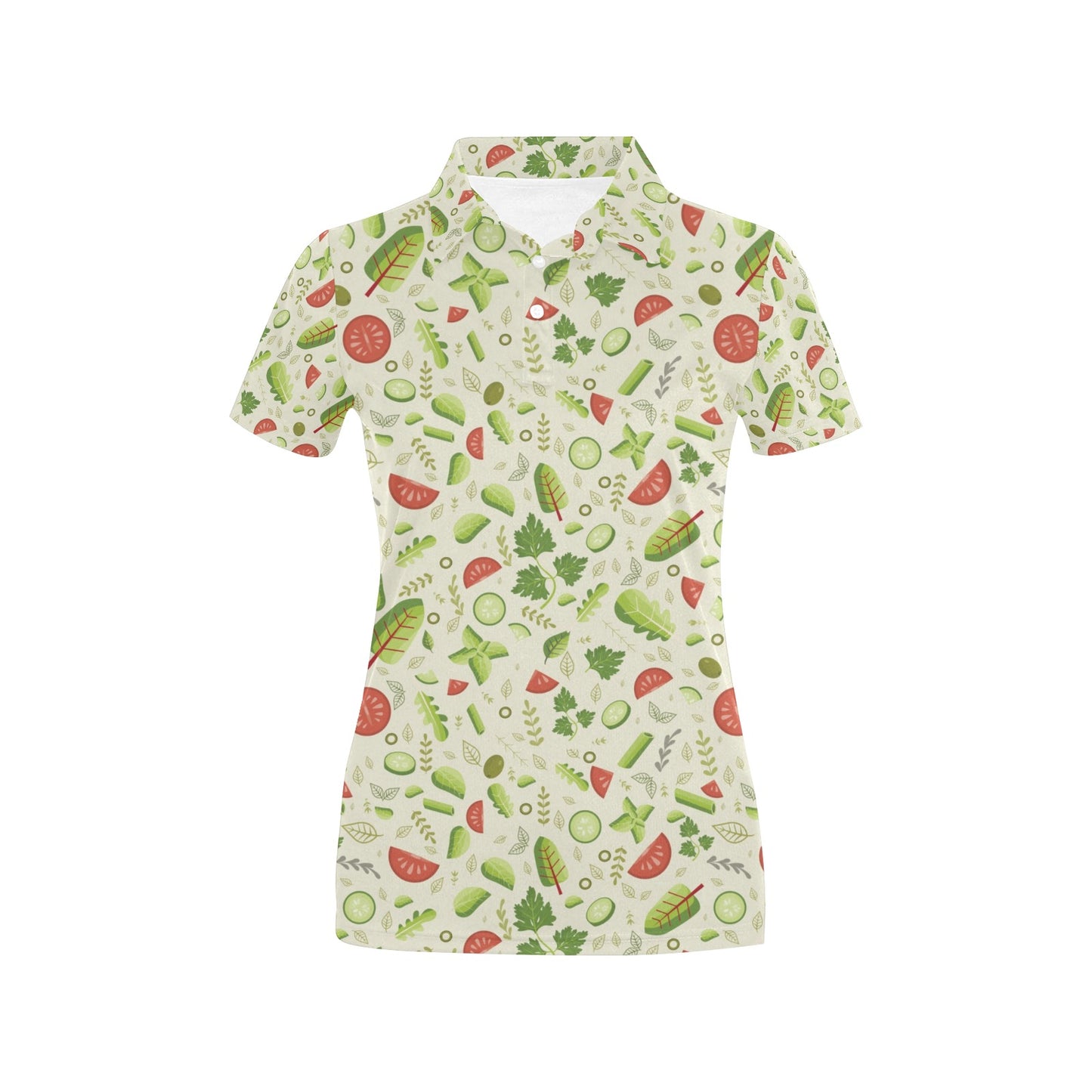 Salad Vegetable Print Design LKS302 Women's Polo Shirt
