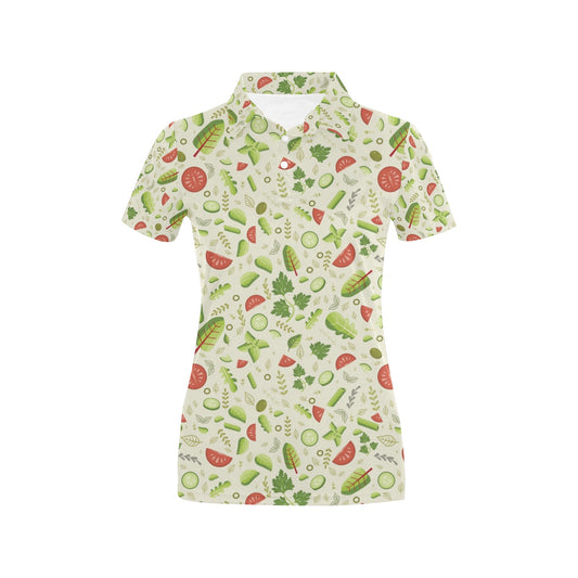 Salad Vegetable Print Design LKS302 Women's Polo Shirt