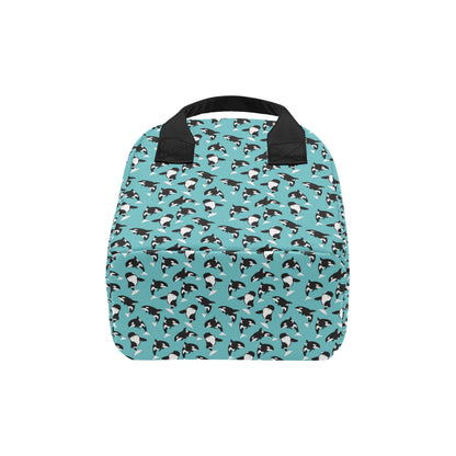 Whale Action Design Themed Print Insulated Lunch Bag
