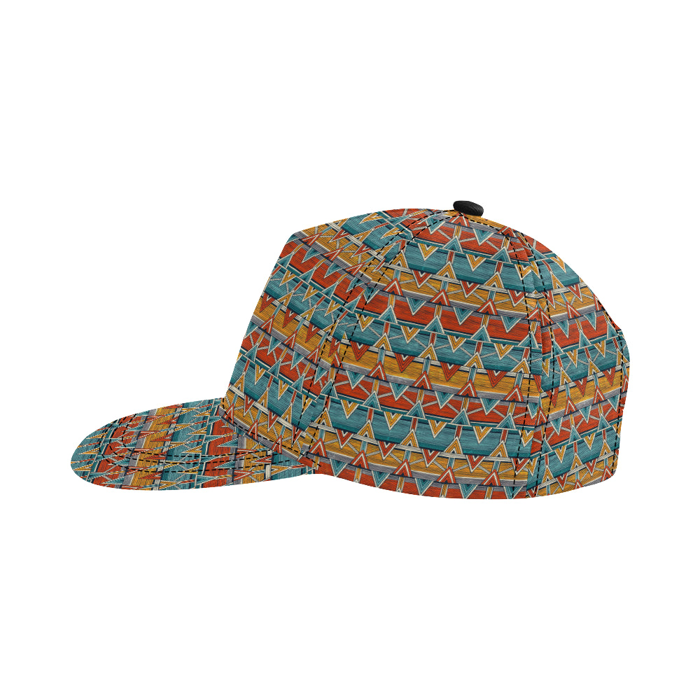 Kente Print African Design Themed Snapback Cap