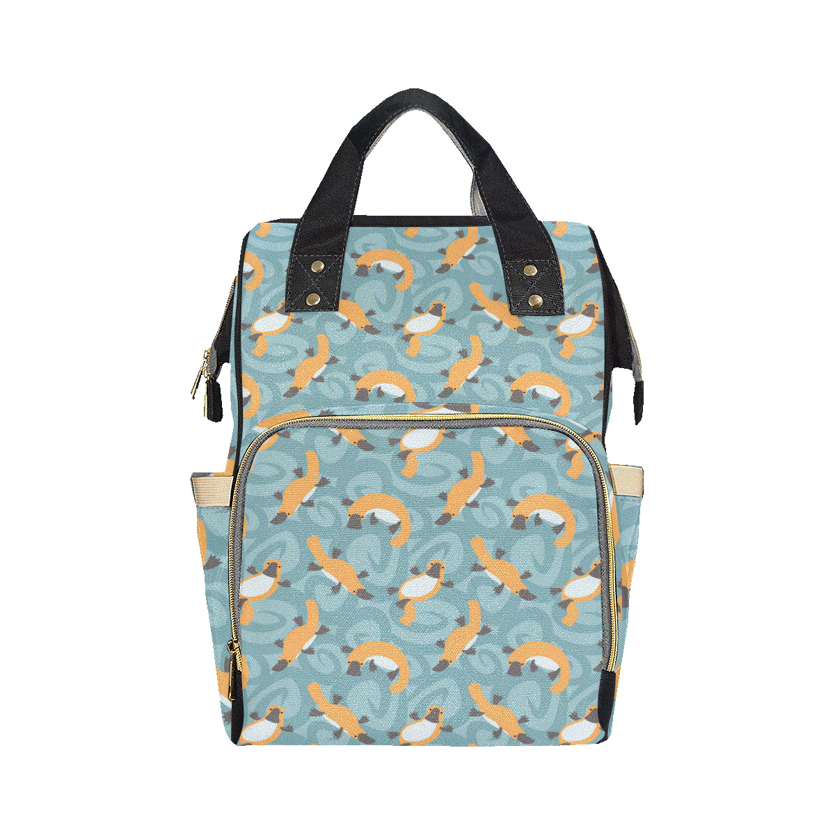 Platypus Pattern Print Design A01 Diaper Bag Backpack