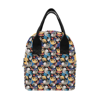 Sloth Cartoon Design Themed Print Insulated Lunch Bag