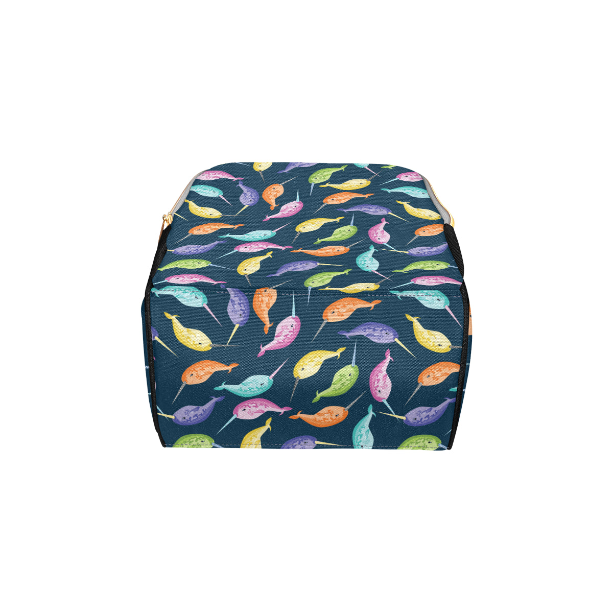 Narwhal Colorful Pattern Print Design 03 Diaper Bag Backpack