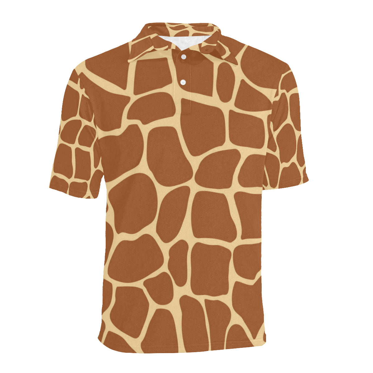 Giraffe Texture Print Men Polo Shirt
