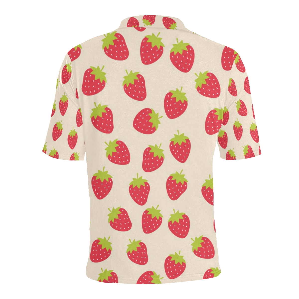 Strawberry Pattern Print Design SB02 Men Polo Shirt