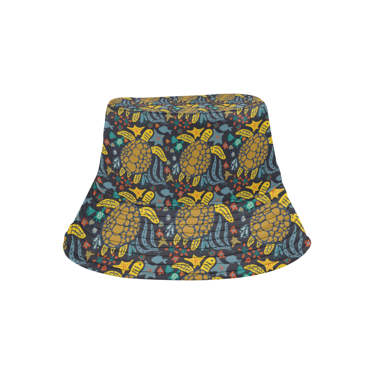 Sea Turtle Pattern Print Design T03 Unisex Bucket Hat