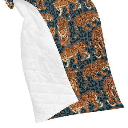 Jaguar Pattern Print Design 04 Premium Quilt