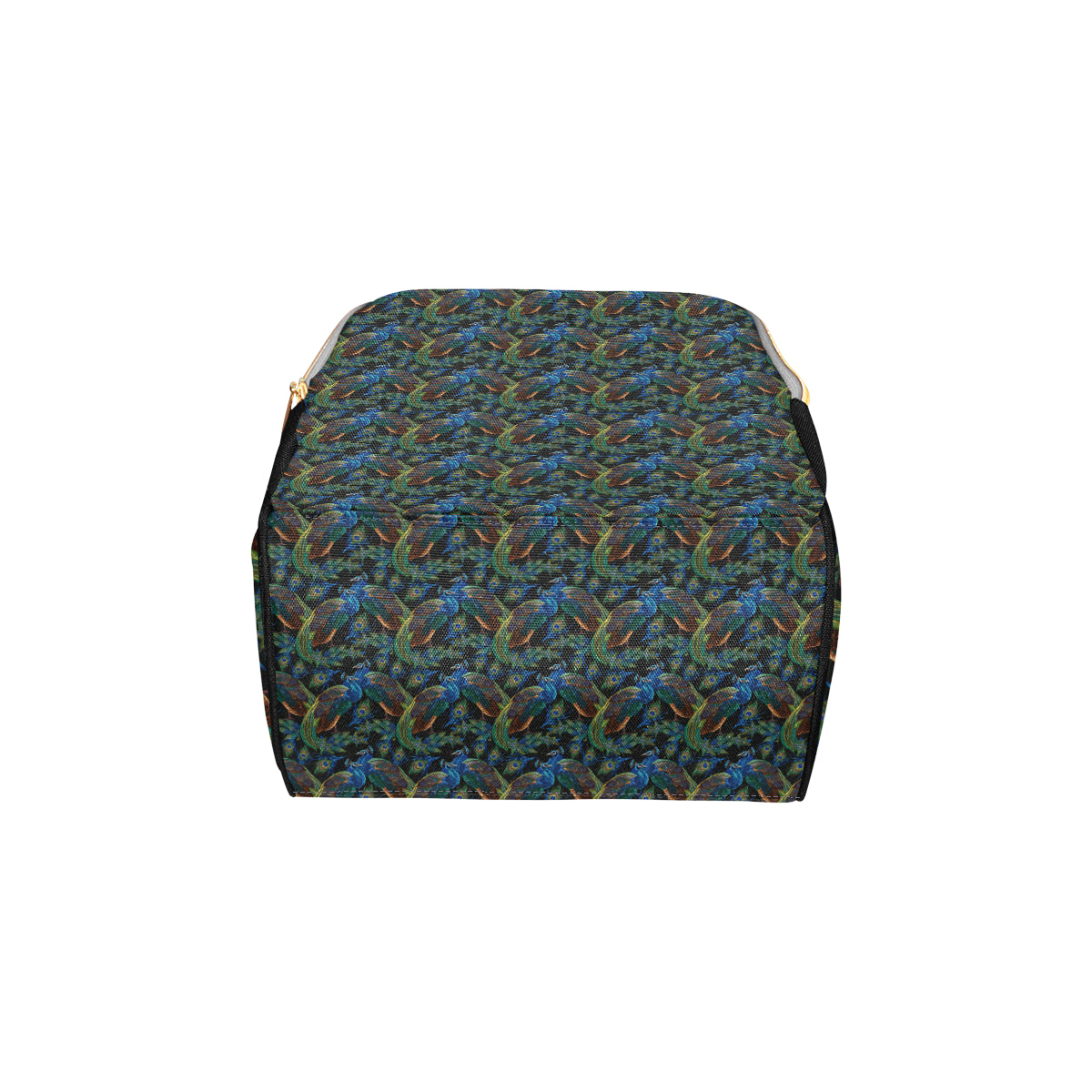 Peacock Themed Design Print Diaper Bag Backpack