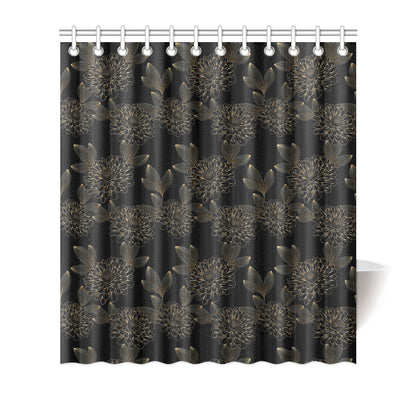 Dahlia Pattern Print Design DH04 Shower Curtain