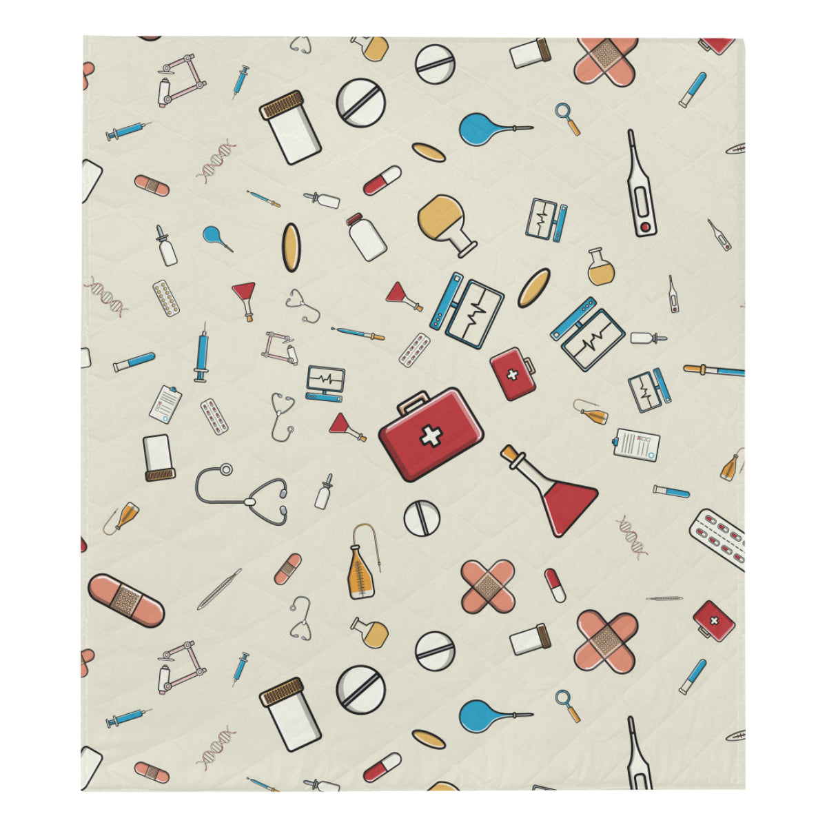 Nurse Pattern Print Design A04 Premium Quilt