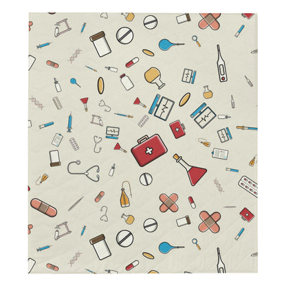 Nurse Pattern Print Design A04 Premium Quilt