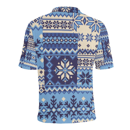 Nordic Pattern Print Design A04 Men Polo Shirt