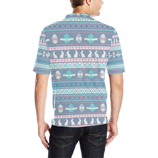 Easter Eggs Pattern Print Design RB013 Men Polo Shirt