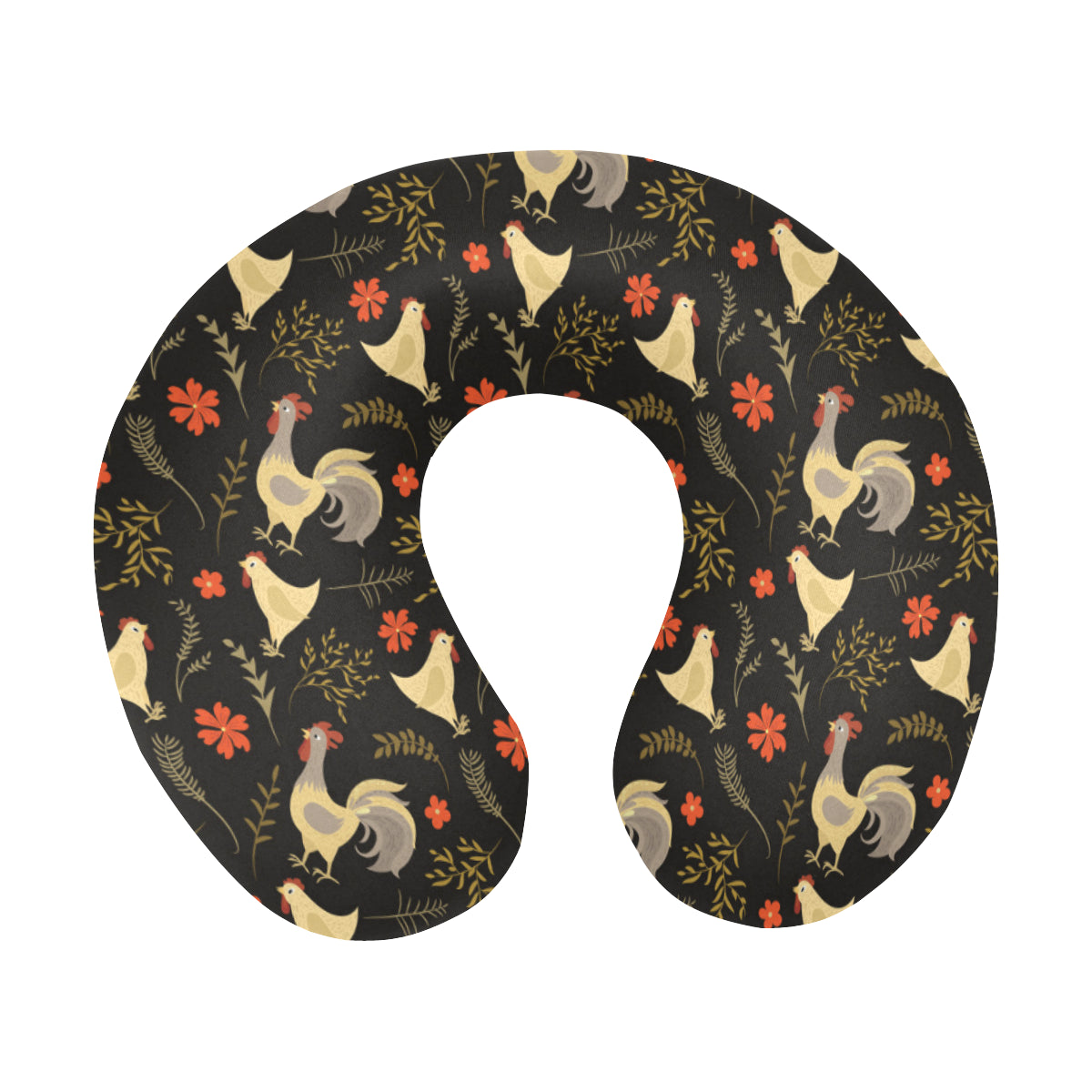 Chicken Pattern Print Design 04 U-Shaped Travel Neck Pillow