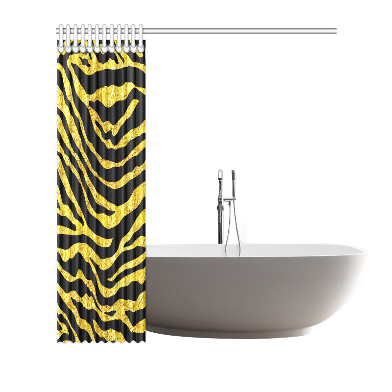 zebra Gold Shower Curtain
