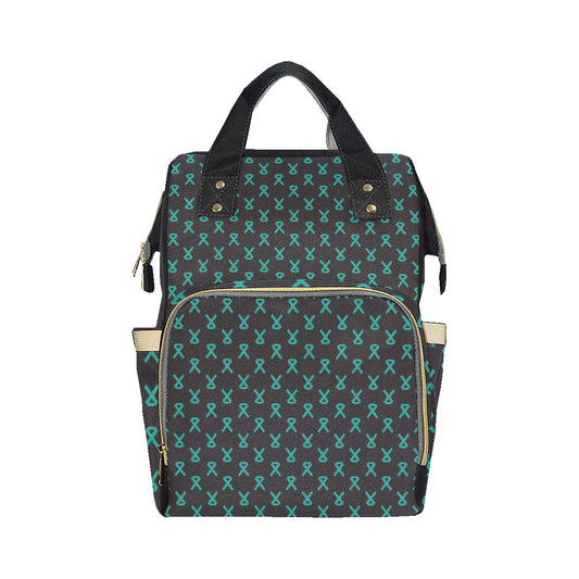 Ovarian cancer Pattern Print Design A01 Diaper Bag Backpack