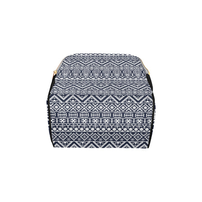 Blue White Tribal Aztec Diaper Bag Backpack