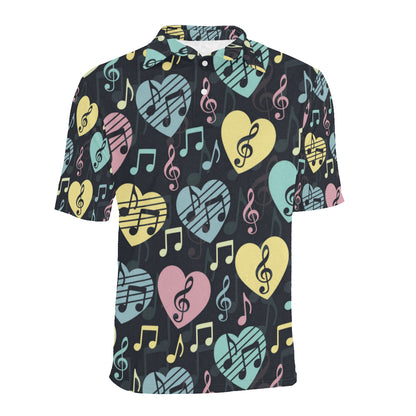 Music note Pattern Print Design A03 Men Polo Shirt