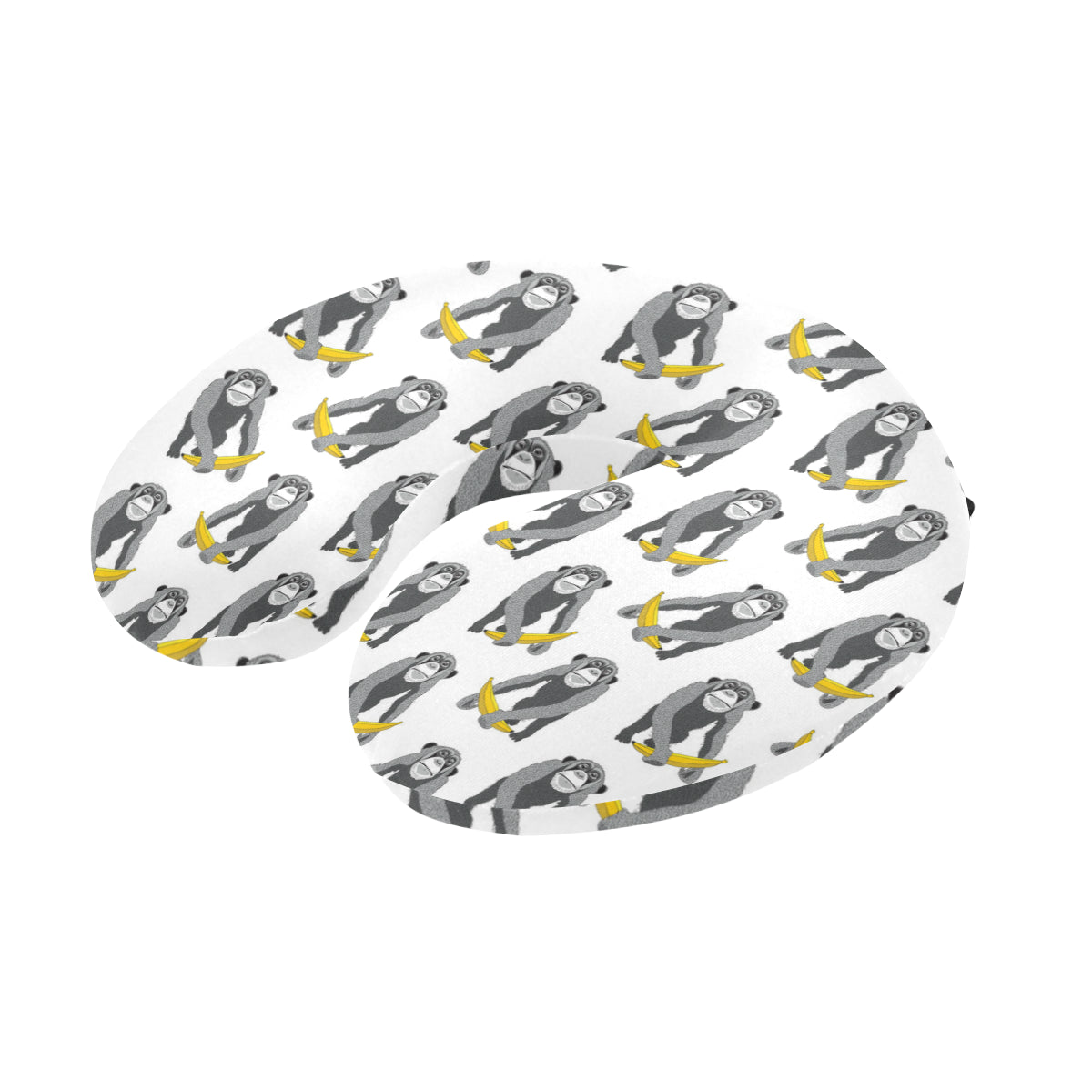 Chimpanzee Pattern Print Design 05 U-Shaped Travel Neck Pillow