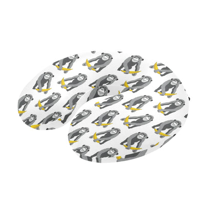 Chimpanzee Pattern Print Design 05 U-Shaped Travel Neck Pillow