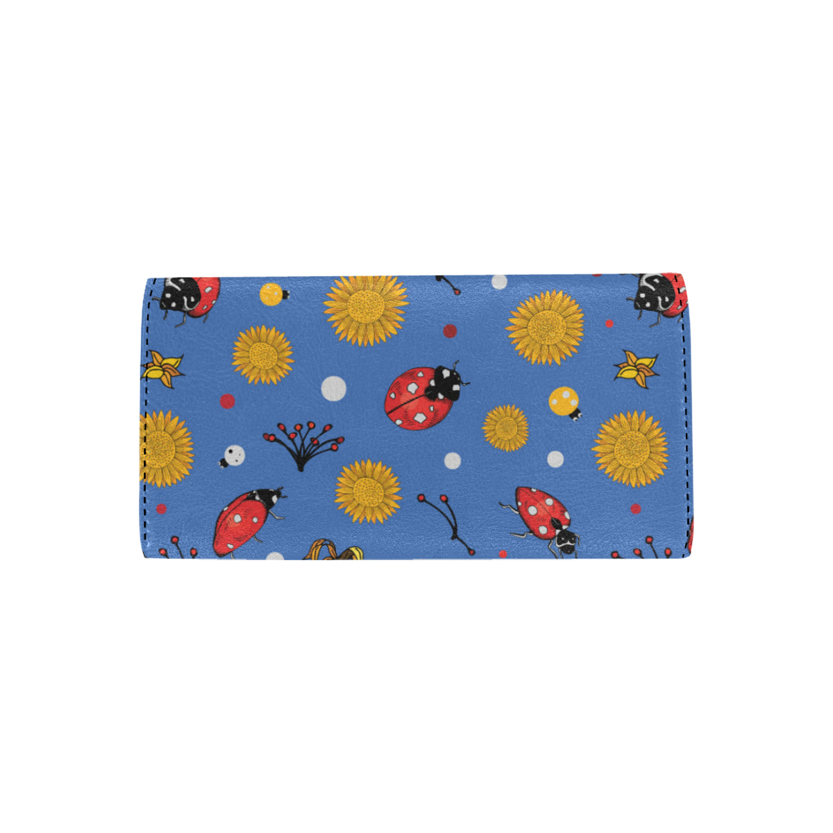 Ladybug Pattern Print Design 05 Women's Trifold Wallet