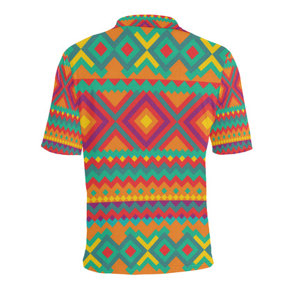 Mexican Pattern Print Design 04 Men Polo Shirt