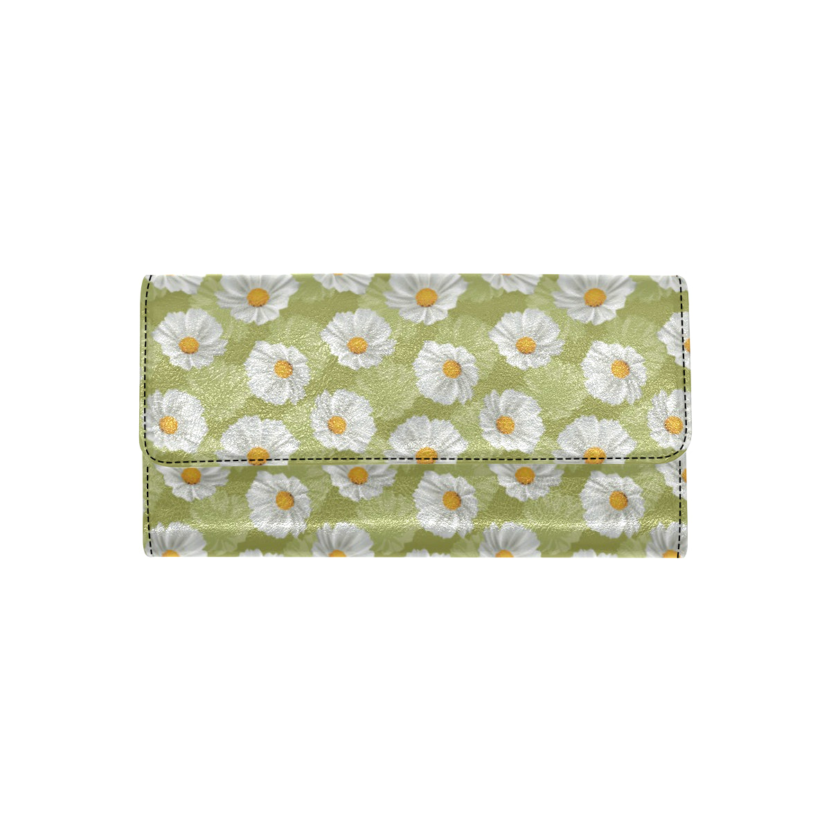 Daisy Pattern Print Design DS06 Women's Trifold Wallet