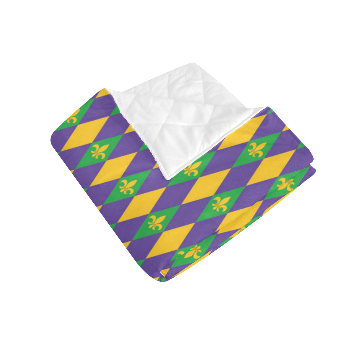 Mardi Gras Pattern Print Design 05 Premium Quilt
