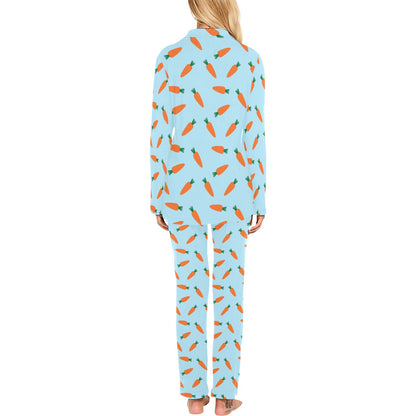 Carrot Pattern Print Design 03 Women's Long Pajama Set