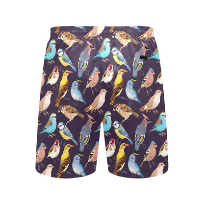Bird Cute Print Pattern Men's Swim Trunks Beach Shorts