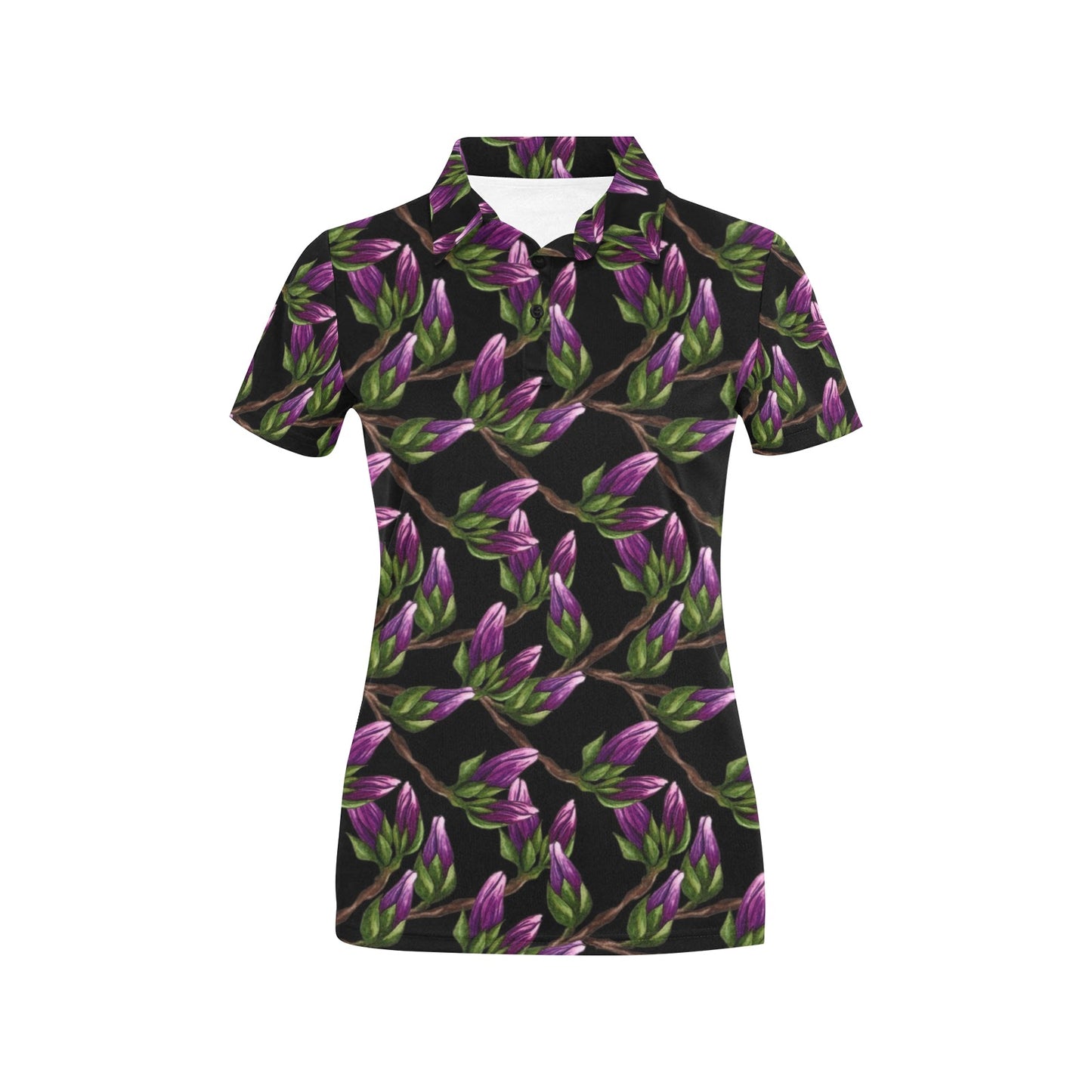 Magnolia Pattern Print Design MAG010 Women's Polo Shirt