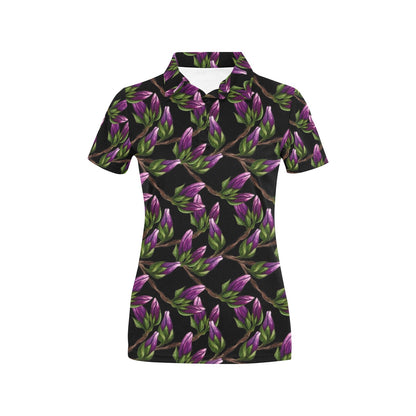 Magnolia Pattern Print Design MAG010 Women's Polo Shirt