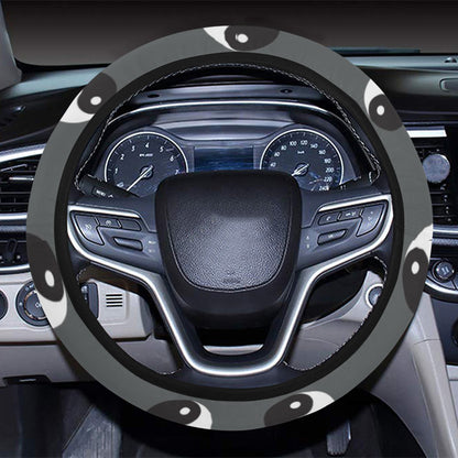 Yin Yang Print Design LKS303 Steering Wheel Cover with Elastic Edge