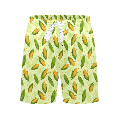 Agricultural Fresh Corn cob Print Pattern Men's Swim Trunks Beach Shorts
